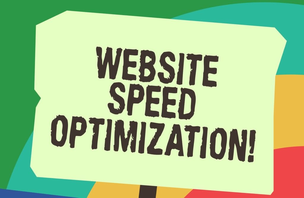 Website speed optimization banner.