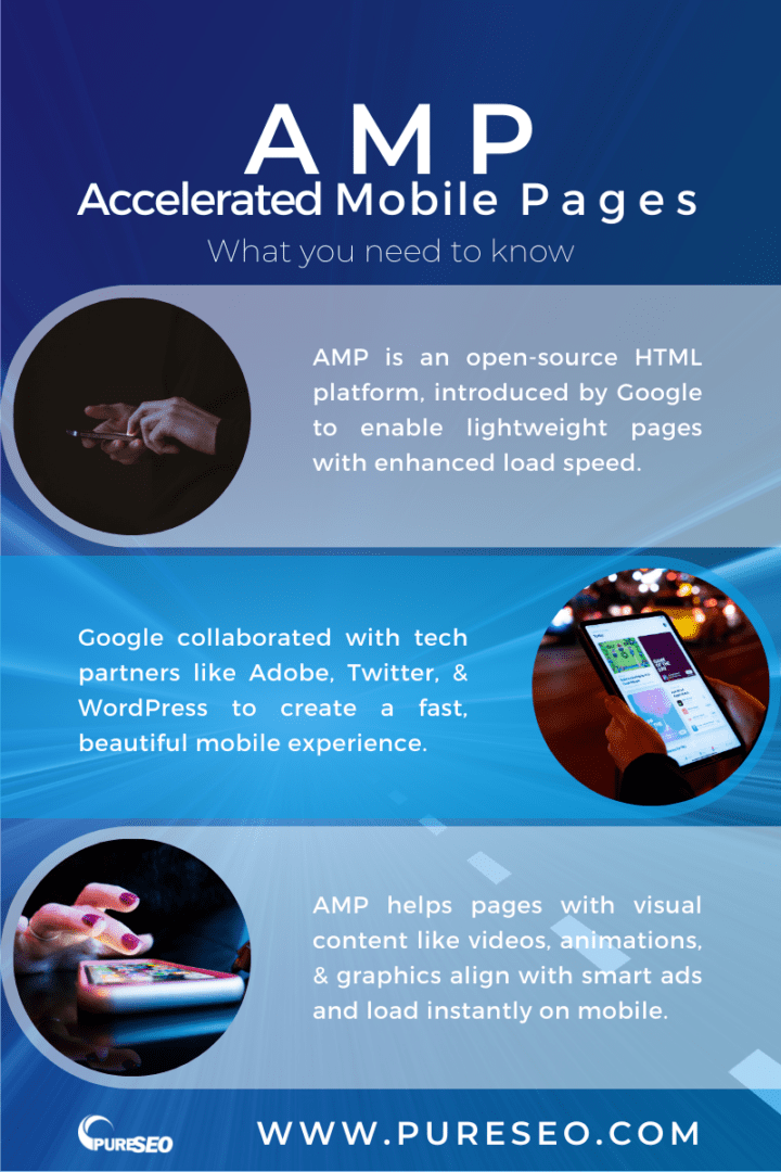 infographic explaining accelerated mobile pages 