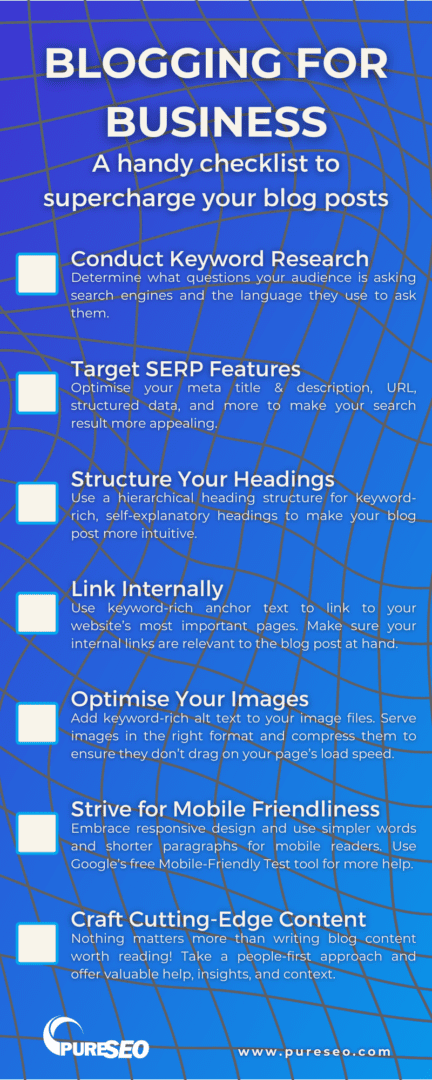 SEO blogging checklist